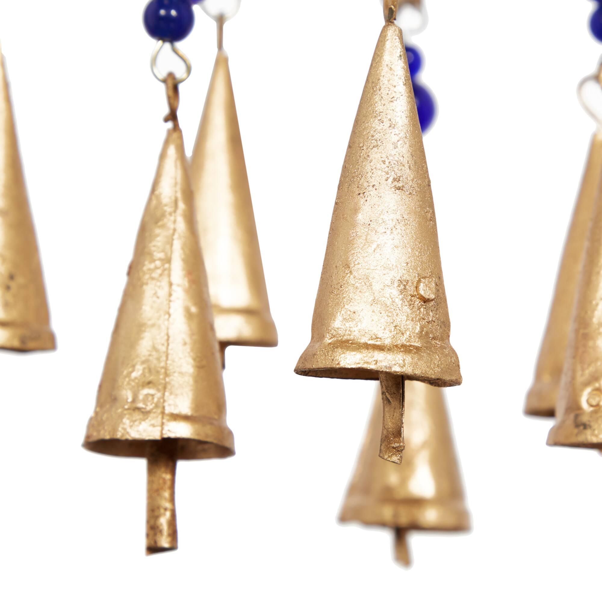 32" Gold Metal Traditional Sun & Stars Wind Chime